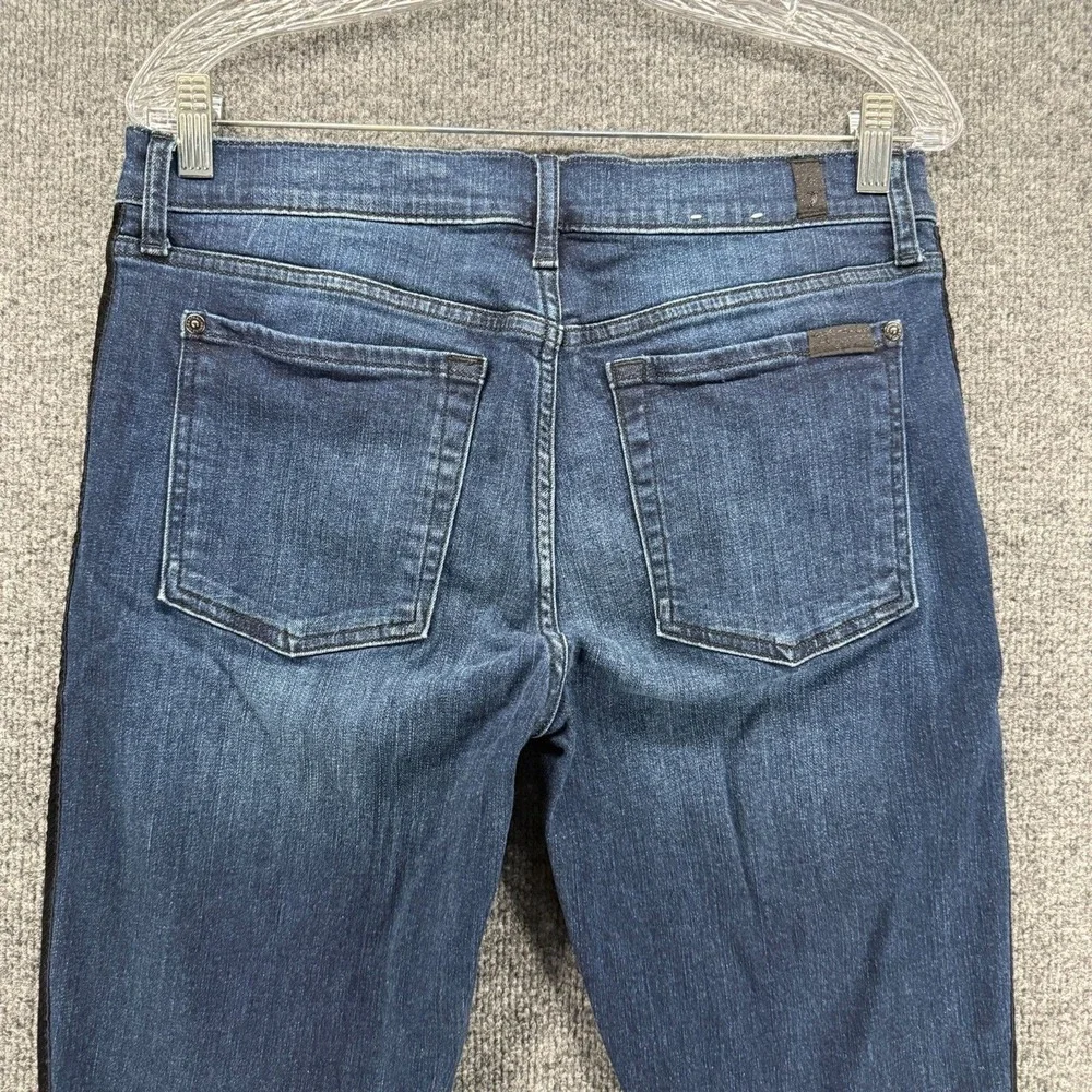 7 for All‎ Mankind Jeans Womens 31 Blue Bair Ankle Skinny Mid Rise Stretch Denim